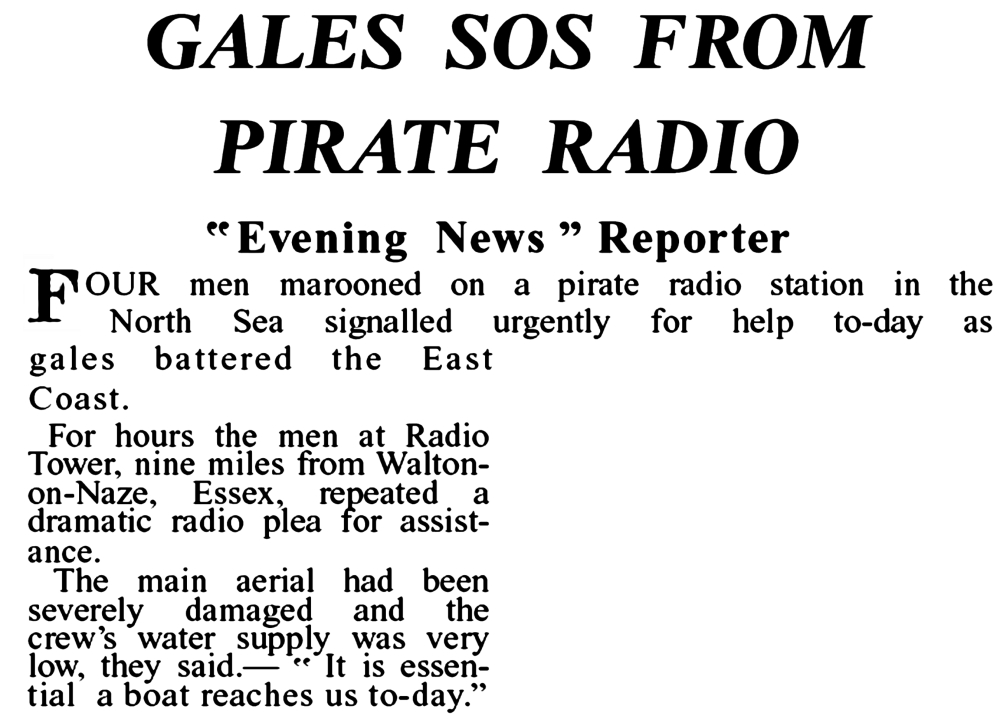 Evening News report 29th November 1965